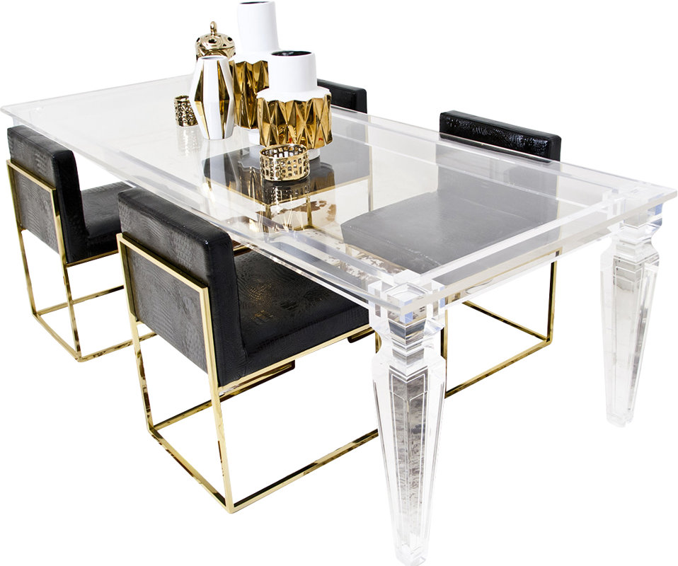 Lucite Palm Beach Dining Table & Reviews Wayfair